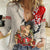 Personalised Pan-Pacific Festival Women Casual Shirt Japanese Samurai with Hawaiian Pattern