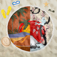 Pan-Pacific Festival Beach Blanket Mauna Kea and Fuji Mountains