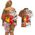 Pan-Pacific Festival Couples Matching Off Shoulder Short Dress and Hawaiian Shirt Mauna Kea and Fuji Mountains
