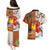 Pan-Pacific Festival Couples Matching Puletasi and Hawaiian Shirt Mauna Kea and Fuji Mountains