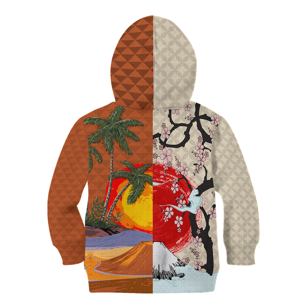 Pan-Pacific Festival Kid Hoodie Mauna Kea and Fuji Mountains