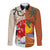 Pan-Pacific Festival Long Sleeve Button Shirt Mauna Kea and Fuji Mountains