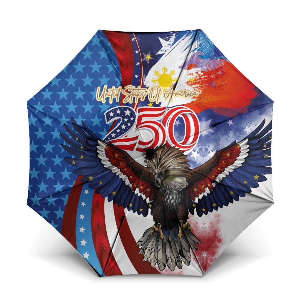 Philippines and United States Semiquincentennial Umbrella Eagle and National Flag Style