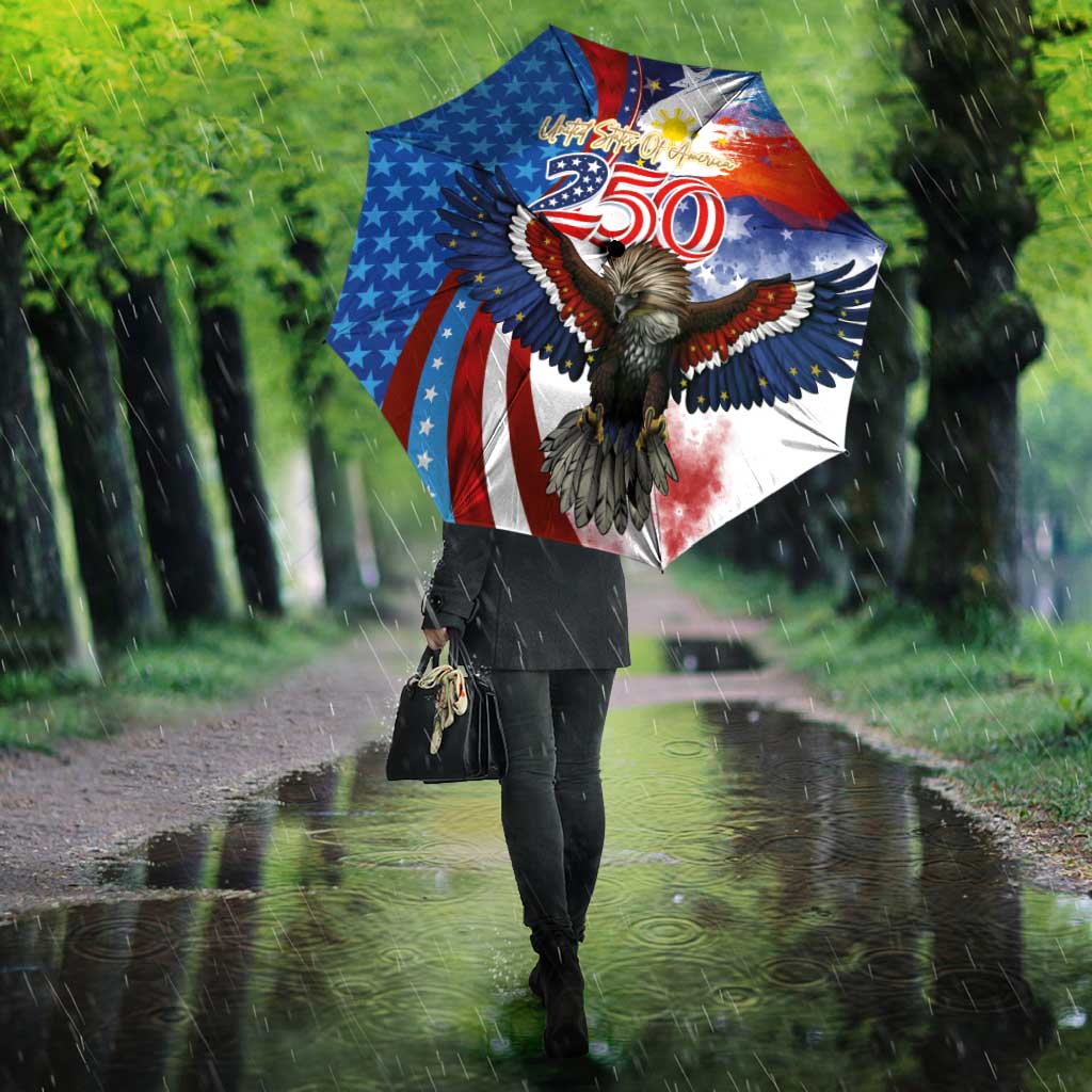 Philippines and United States Semiquincentennial Umbrella Eagle and National Flag Style