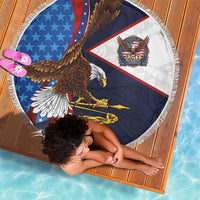 American Samoa and United States Semiquincentennial Beach Blanket Bald Eagle with National Flag Style