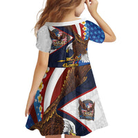 American Samoa and United States Semiquincentennial Family Matching Short Sleeve Bodycon Dress and Hawaiian Shirt Bald Eagle with National Flag Style