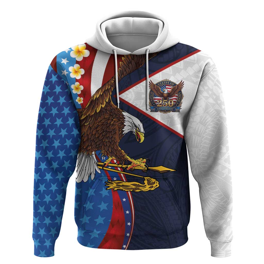 American Samoa and United States Semiquincentennial Hoodie Bald Eagle with National Flag Style