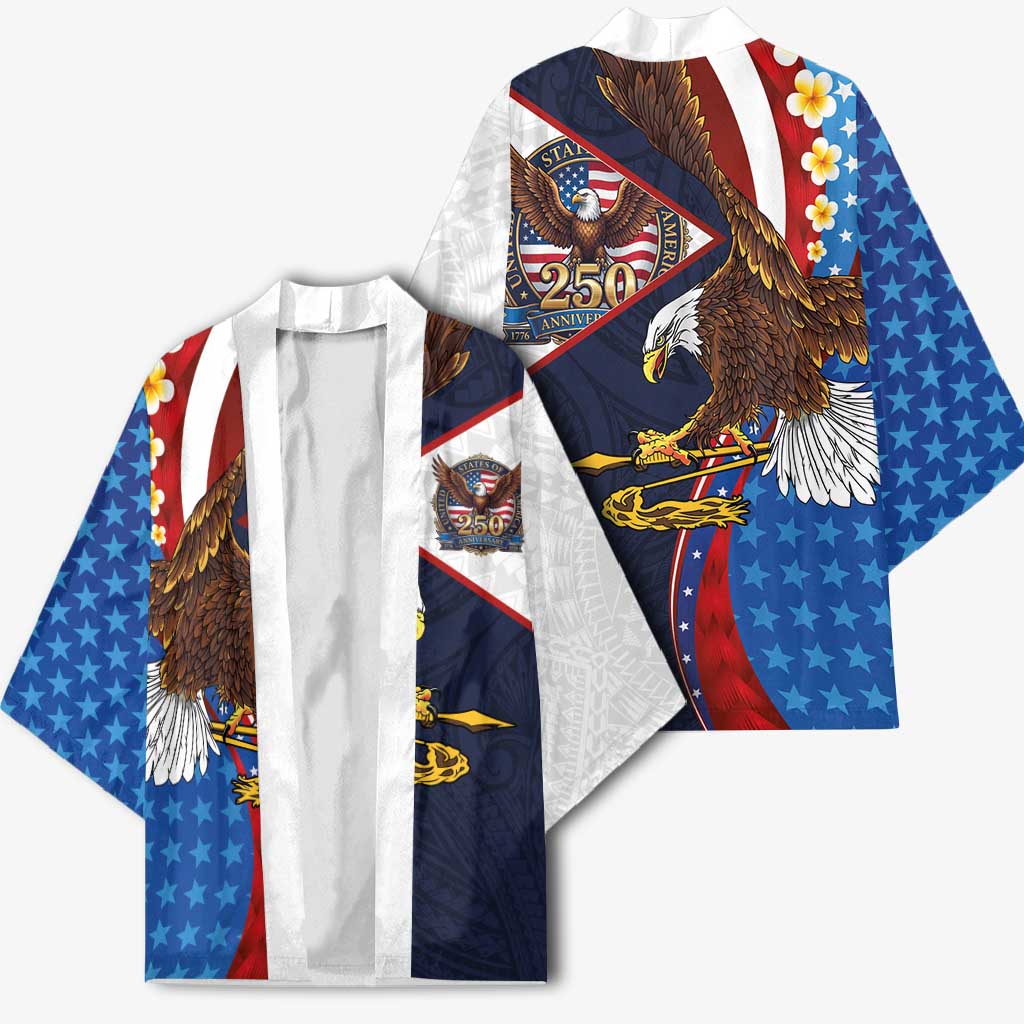American Samoa and United States Semiquincentennial Kimono Bald Eagle with National Flag Style