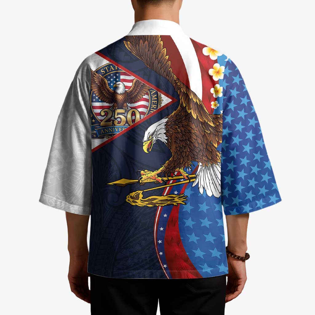 American Samoa and United States Semiquincentennial Kimono Bald Eagle with National Flag Style