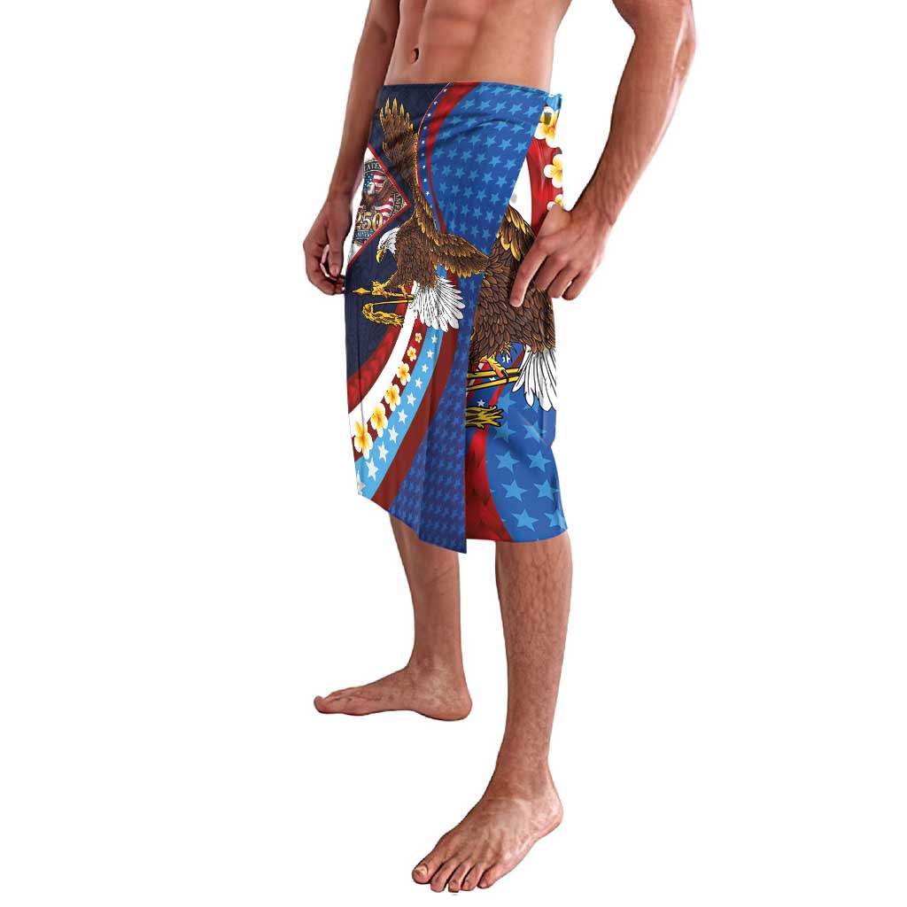 American Samoa and United States Semiquincentennial Lavalava Bald Eagle with National Flag Style LT03 - Polynesian Pride