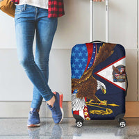 American Samoa and United States Semiquincentennial Luggage Cover Bald Eagle with National Flag Style LT03 - Polynesian Pride