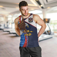 American Samoa and United States Semiquincentennial Men Tank Top Bald Eagle with National Flag Style LT03 Multicolor - Polynesian Pride