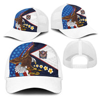 American Samoa and United States Semiquincentennial Mesh Trucker Cap Bald Eagle with National Flag Style