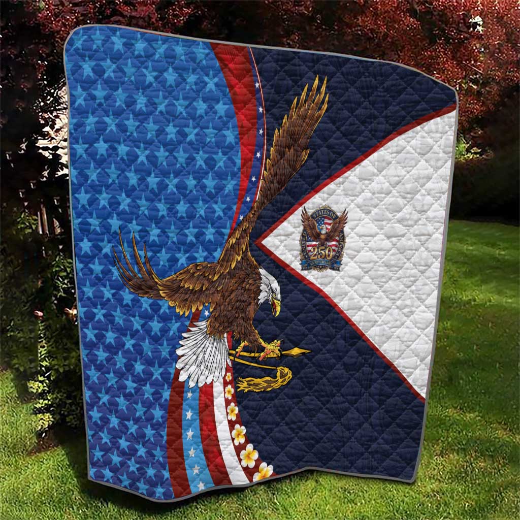 American Samoa and United States Semiquincentennial Quilt Bald Eagle with National Flag Style