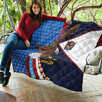 American Samoa and United States Semiquincentennial Quilt Bald Eagle with National Flag Style