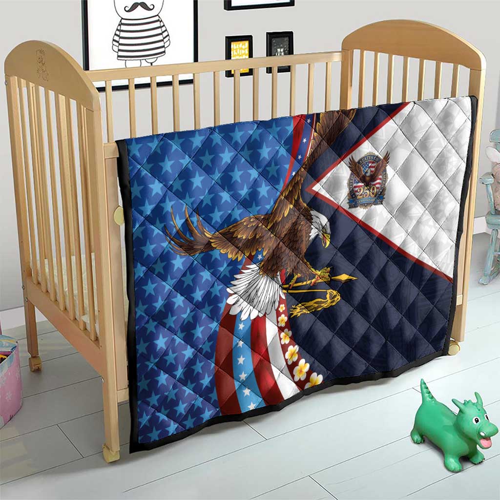 American Samoa and United States Semiquincentennial Quilt Bald Eagle with National Flag Style