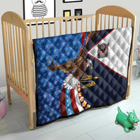 American Samoa and United States Semiquincentennial Quilt Bald Eagle with National Flag Style