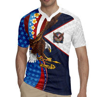 American Samoa and United States Semiquincentennial Rugby Jersey Bald Eagle with National Flag Style LT03 - Polynesian Pride