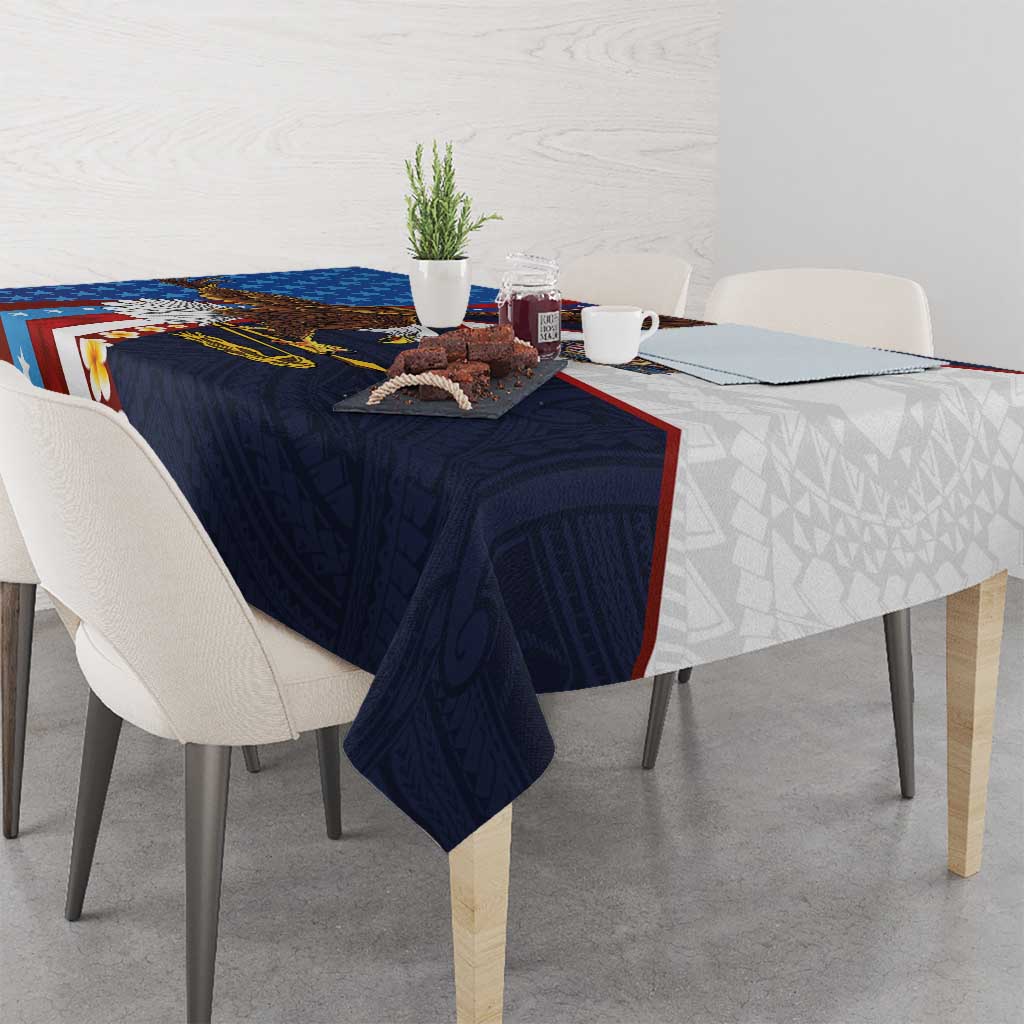 American Samoa and United States Semiquincentennial Tablecloth Bald Eagle with National Flag Style LT03 - Polynesian Pride