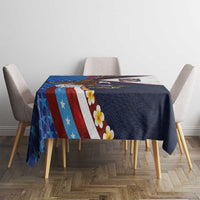 American Samoa and United States Semiquincentennial Tablecloth Bald Eagle with National Flag Style LT03 - Polynesian Pride