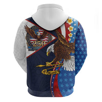American Samoa and United States Semiquincentennial Zip Hoodie Bald Eagle with National Flag Style LT03 - Polynesian Pride