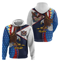 American Samoa and United States Semiquincentennial Zip Hoodie Bald Eagle with National Flag Style LT03 - Polynesian Pride