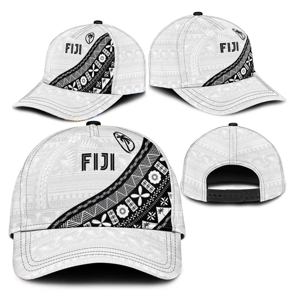 Fijian Rugby Classic Cap Tapa Pattern and Palm Tree Tribal LT03 - Polynesian Pride