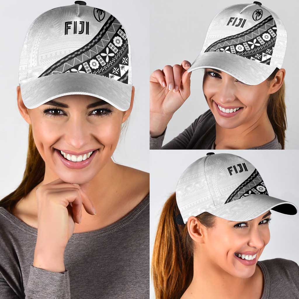 Fijian Rugby Classic Cap Tapa Pattern and Palm Tree Tribal LT03 - Polynesian Pride