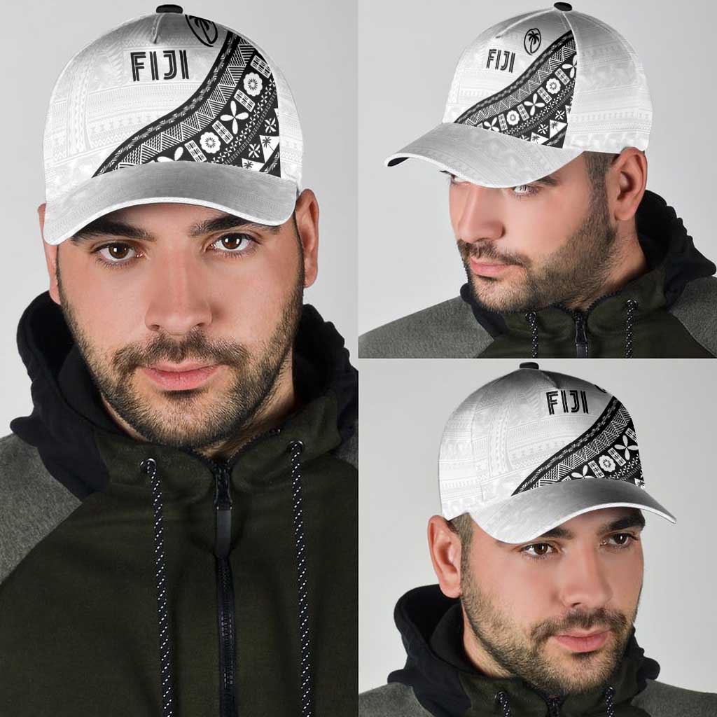 Fijian Rugby Classic Cap Tapa Pattern and Palm Tree Tribal LT03 - Polynesian Pride