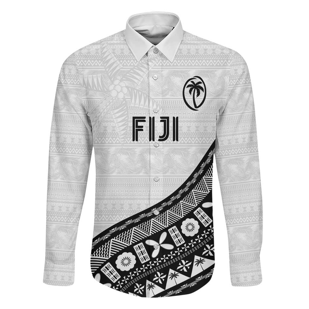 Custom Fijian Rugby Family Matching Off Shoulder Short Dress and Hawaiian Shirt Tapa Pattern and Palm Tree Tribal