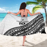 Custom Fijian Rugby Sarong Tapa Pattern and Palm Tree Tribal