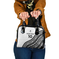 Custom Fijian Rugby Shoulder Handbag Tapa Pattern and Palm Tree Tribal LT03 One Size White - Polynesian Pride