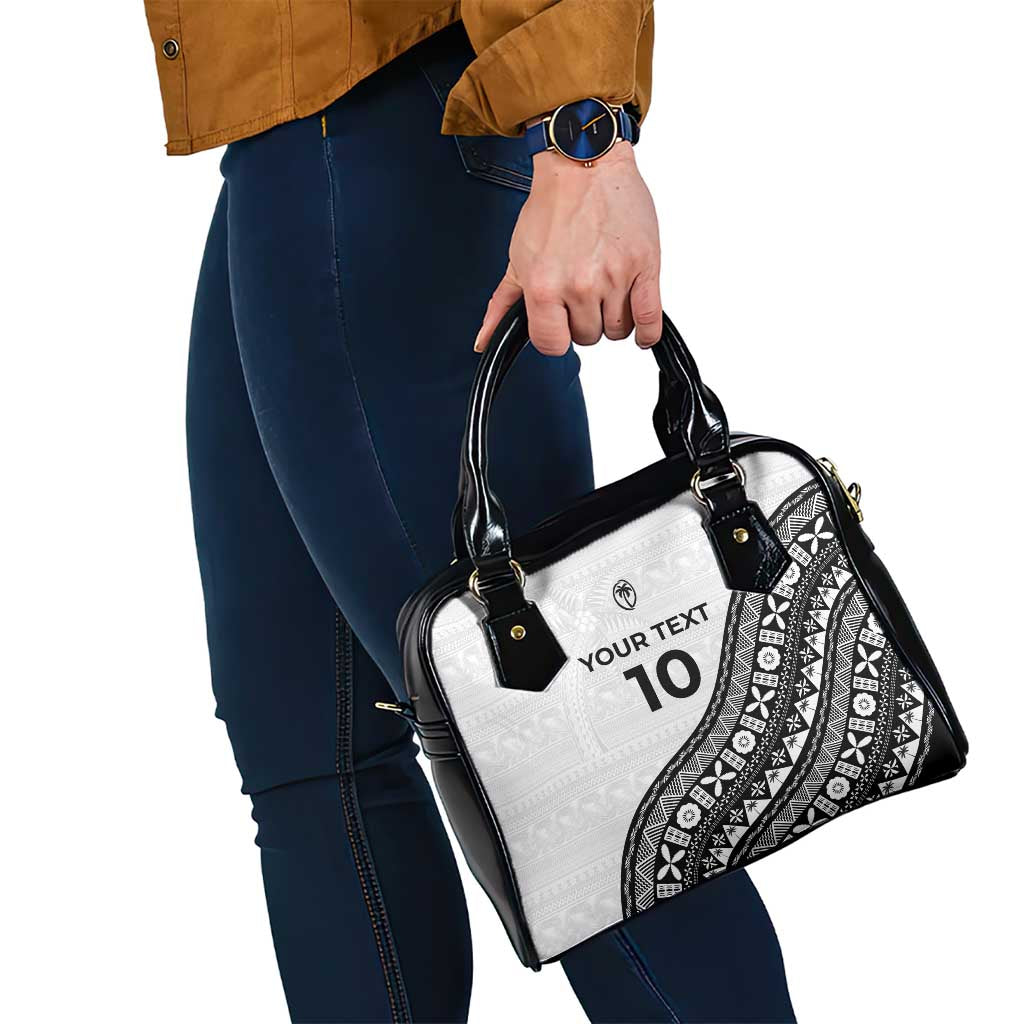 Custom Fijian Rugby Shoulder Handbag Tapa Pattern and Palm Tree Tribal LT03 - Polynesian Pride