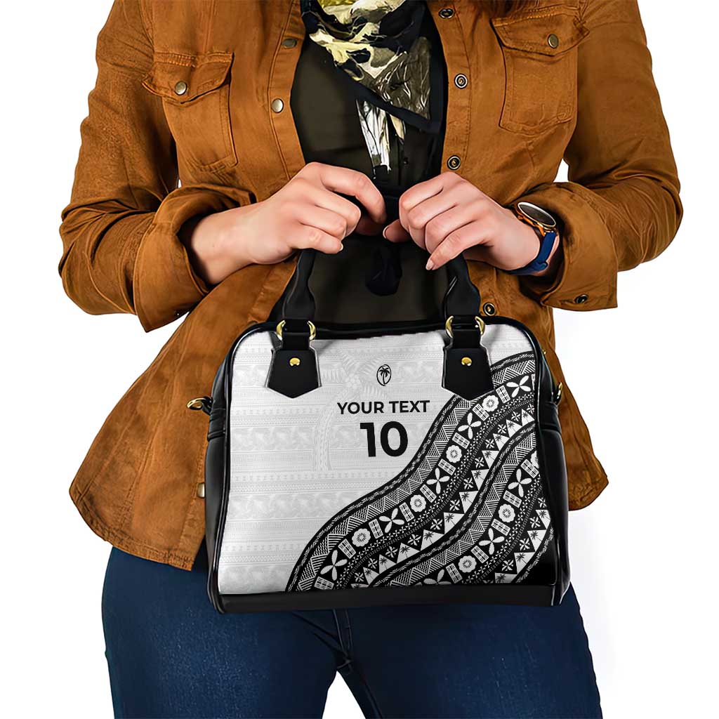 Custom Fijian Rugby Shoulder Handbag Tapa Pattern and Palm Tree Tribal LT03 - Polynesian Pride