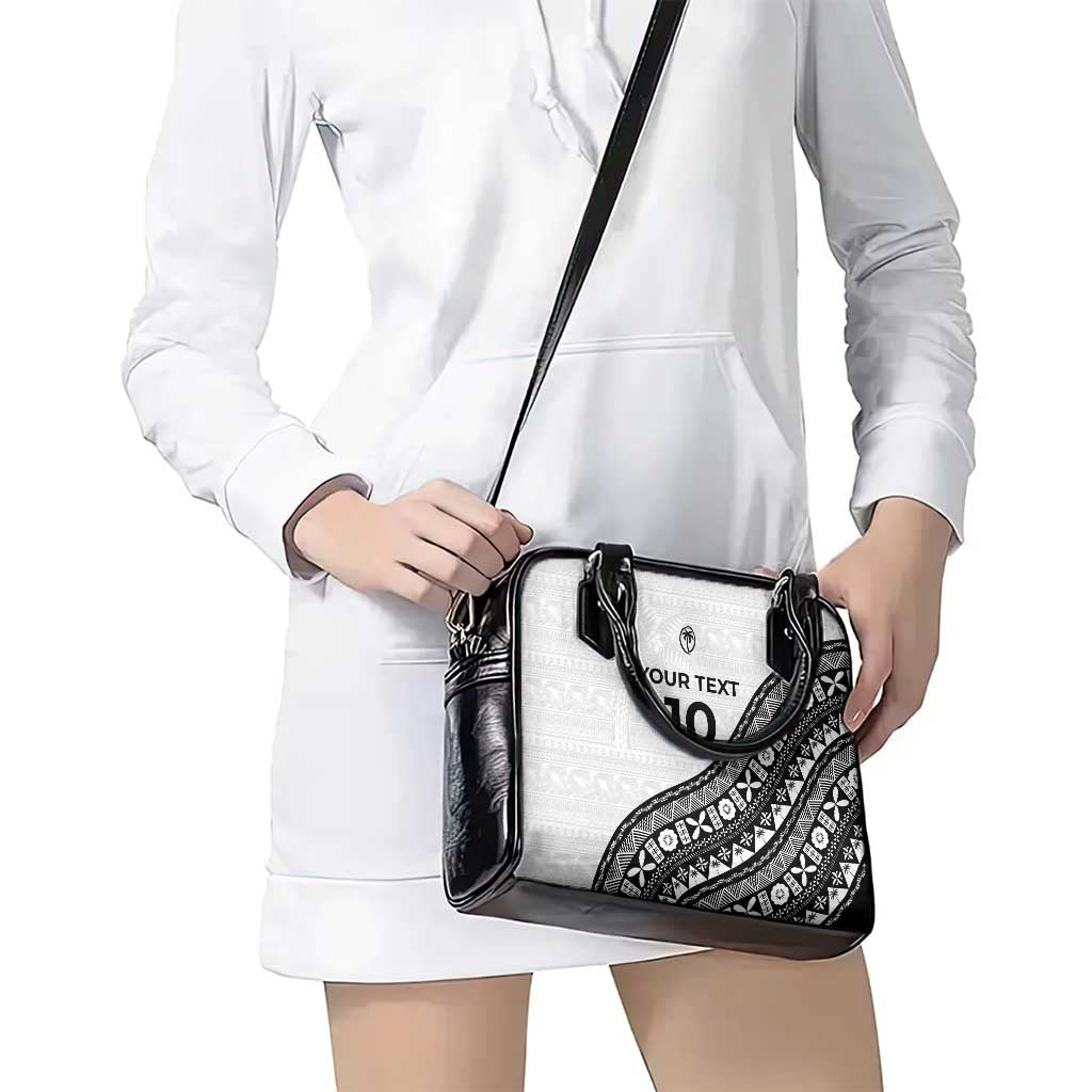 Custom Fijian Rugby Shoulder Handbag Tapa Pattern and Palm Tree Tribal LT03 - Polynesian Pride