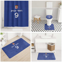 Custom Fijian Football Bathroom Set Tapa Pattern and Shark Tribal