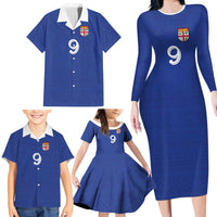 Custom Fijian Football Family Matching Long Sleeve Bodycon Dress and Hawaiian Shirt Tapa Pattern and Shark Tribal
