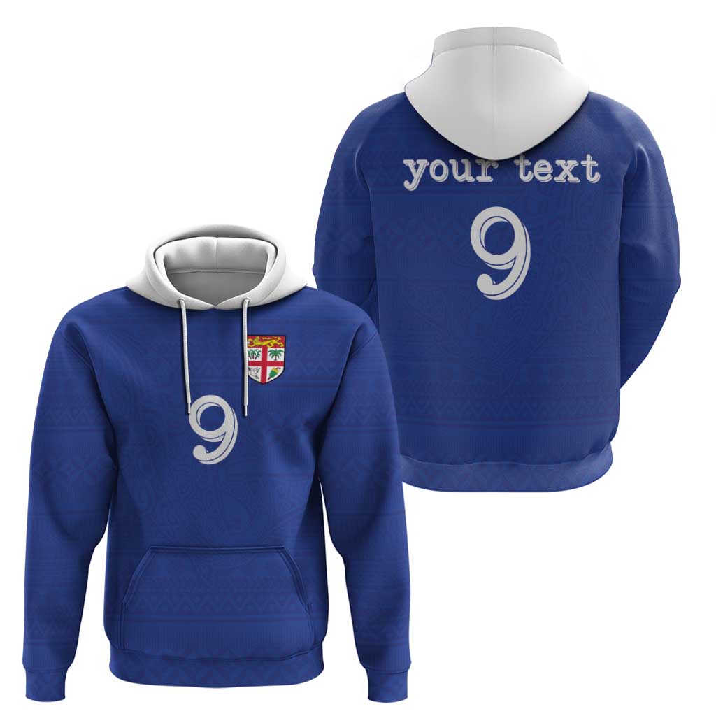 Custom Fijian Football Hoodie Tapa Pattern and Shark Tribal LT03 - Polynesian Pride