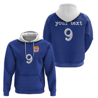 Custom Fijian Football Hoodie Tapa Pattern and Shark Tribal LT03 - Polynesian Pride