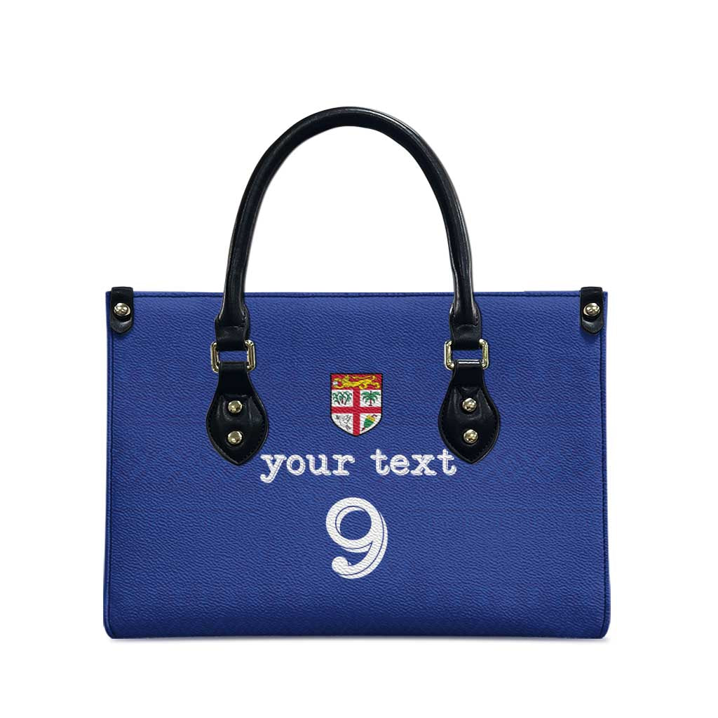 Custom Fijian Football Leather Bag Tapa Pattern and Shark Tribal LT03 - Polynesian Pride