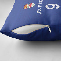 Custom Fijian Football Pillow Cover Tapa Pattern and Shark Tribal LT03 - Polynesian Pride