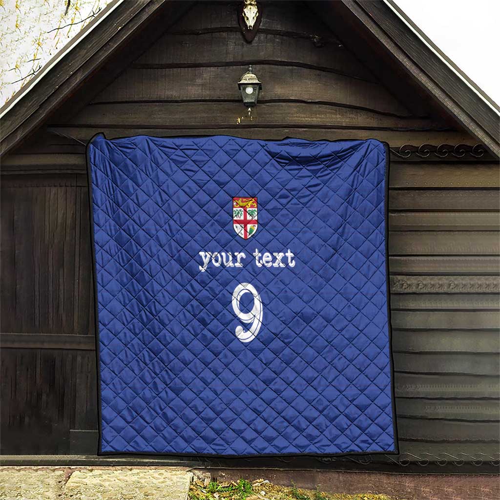 Custom Fijian Football Quilt Tapa Pattern and Shark Tribal LT03 - Polynesian Pride