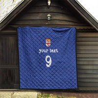 Custom Fijian Football Quilt Tapa Pattern and Shark Tribal LT03 - Polynesian Pride