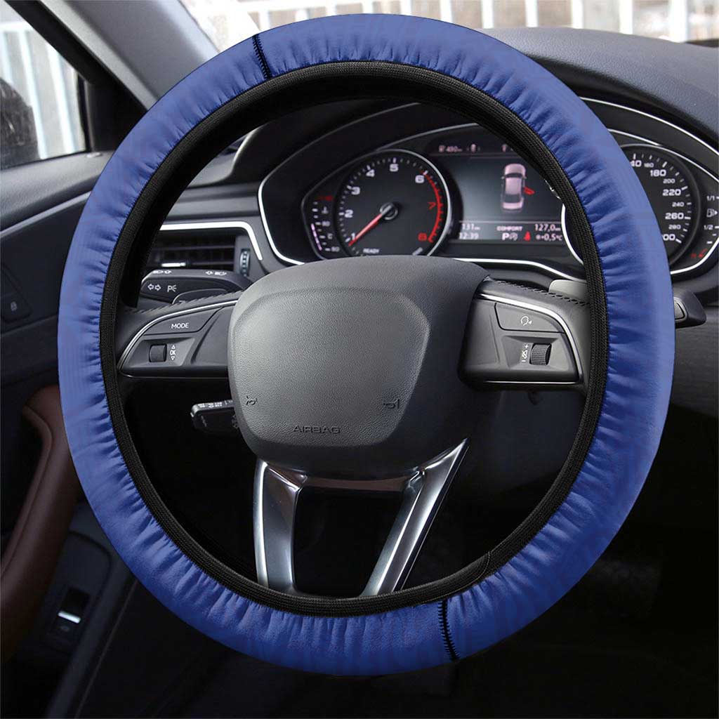 Fijian Football Steering Wheel Cover Tapa Pattern and Shark Tribal LT03 - Polynesian Pride
