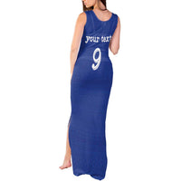 Custom Fijian Football Tank Maxi Dress Tapa Pattern and Shark Tribal