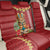 Hawaii Plumeria Lei Back Car Seat Cover Tiki and Kakau Pattern Red Color LT03