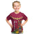 Hawaii Plumeria Lei Kid T Shirt Tiki and Kakau Pattern Pink Color