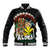 Aloha Hawaii Baseball Jacket Kanaka Maoli with Polynesian Spiral Plumeria