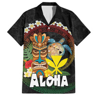 Aloha Hawaii Family Matching Puletasi and Hawaiian Shirt Kanaka Maoli with Polynesian Spiral Plumeria