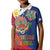 Philippines MassKara Kid Polo Shirt Filipino Carnival Mask and Polynesian Pattern